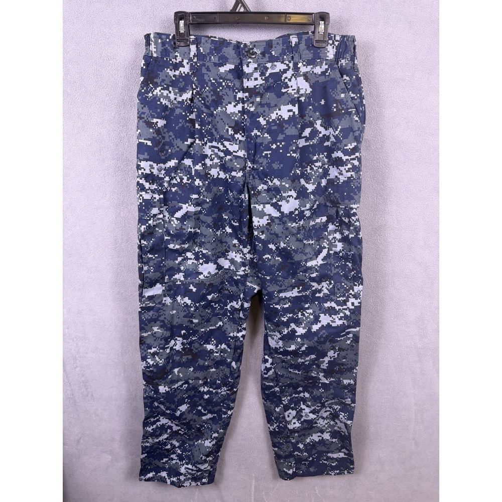US Navy NWU Type I Digital Blue Camo Cargo Combat Trousers Pants Medium Regular